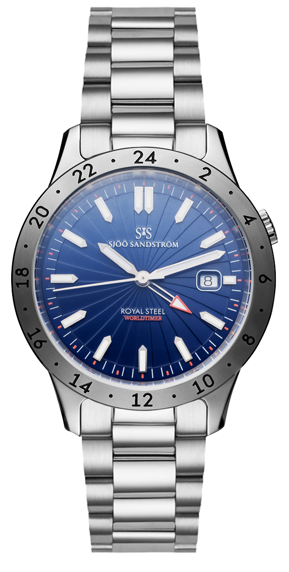 サンシーロ Royal Steel Worldtimer Limited Edition SAS 80 Years - Sjöö Sandström
