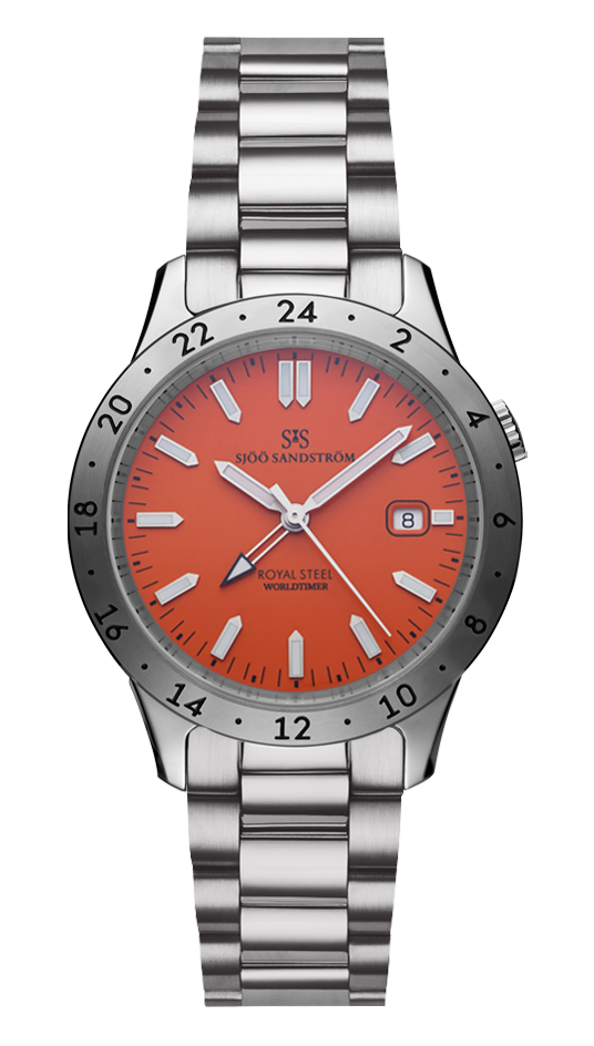 Stainless Steel / Orange / Steel Bracelet