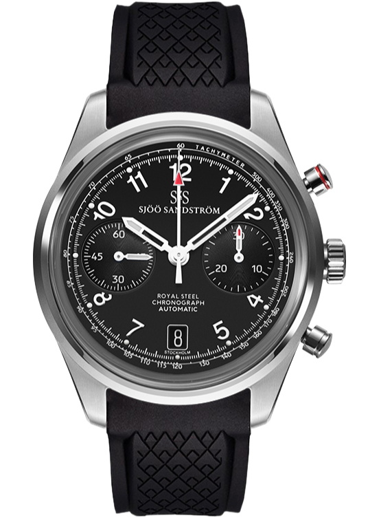 Stainless Steel / Black / Black Rubber