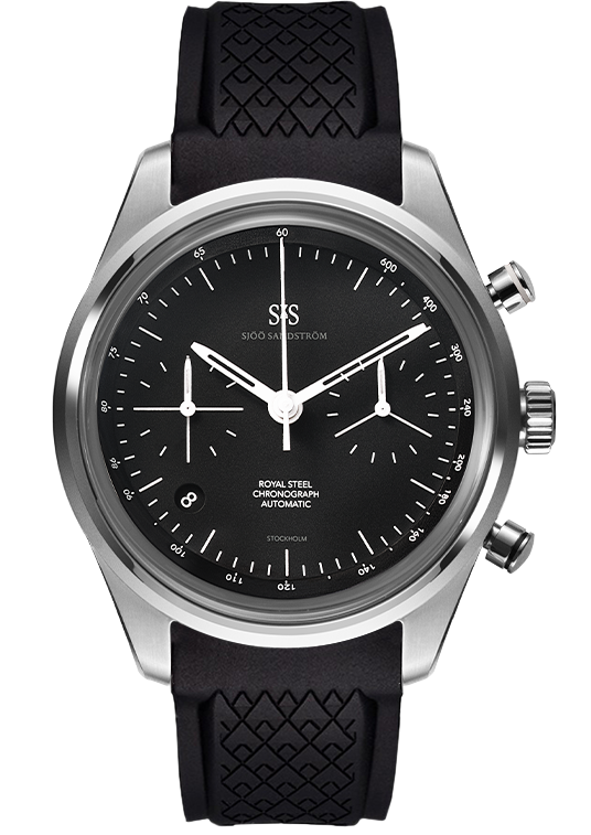 Stainless Steel / Black / Black Rubber