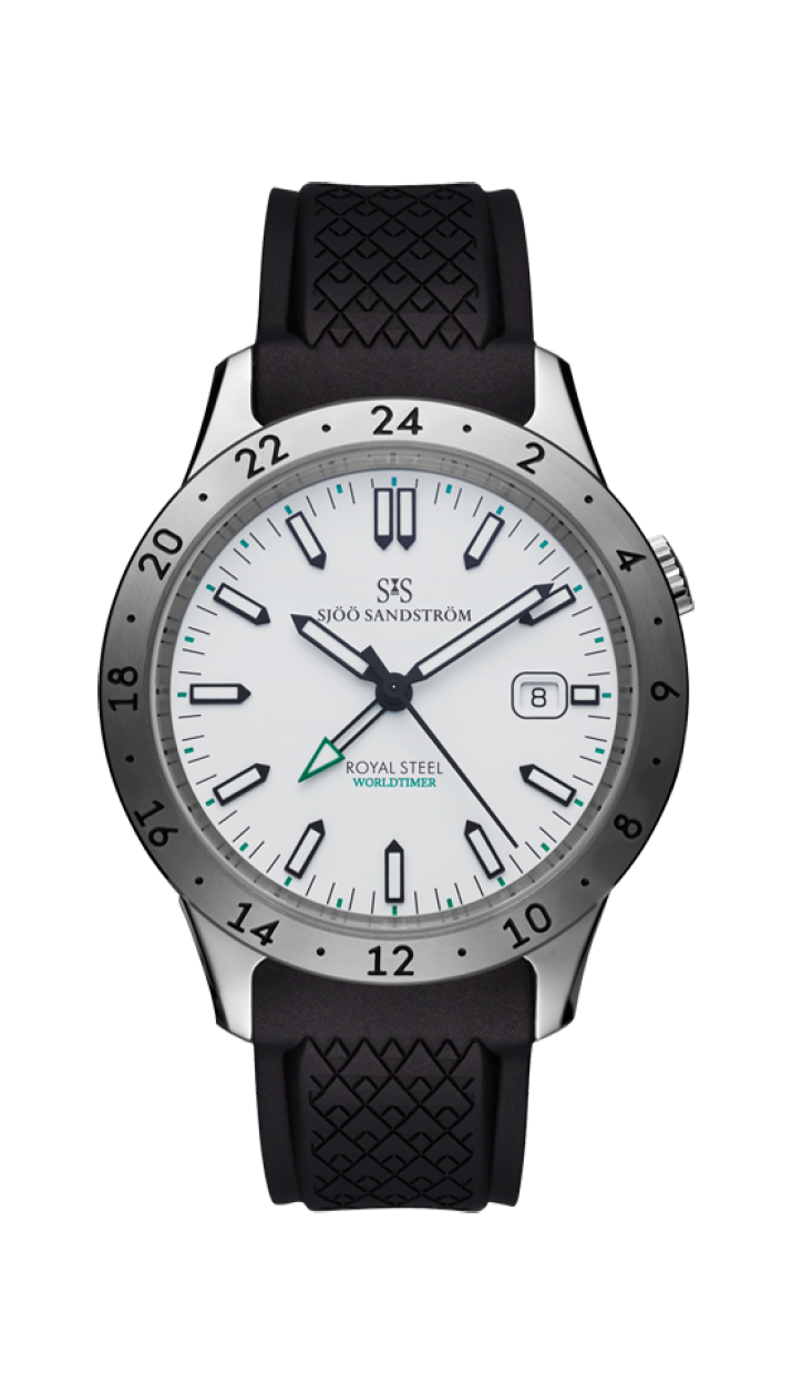 Stainless Steel / White / Black Rubber