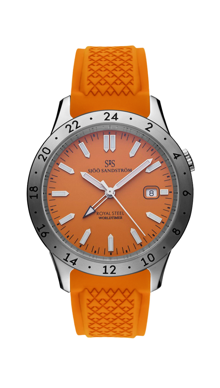 Stainless Steel / Orange / Orange Rubber