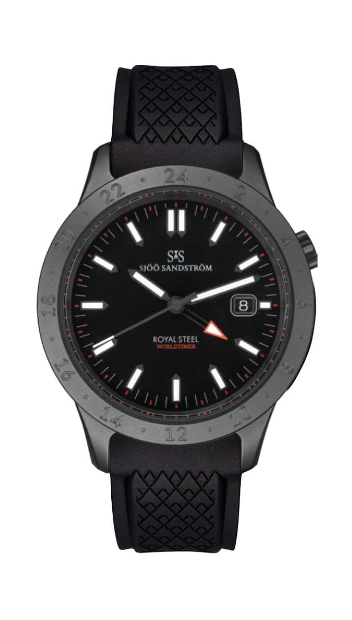 Stainless Steel Black DLC / Black / Black Rubber