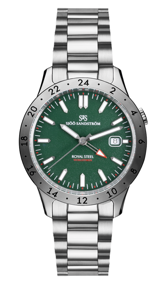 Stainless Steel / Green / Steel Bracelet