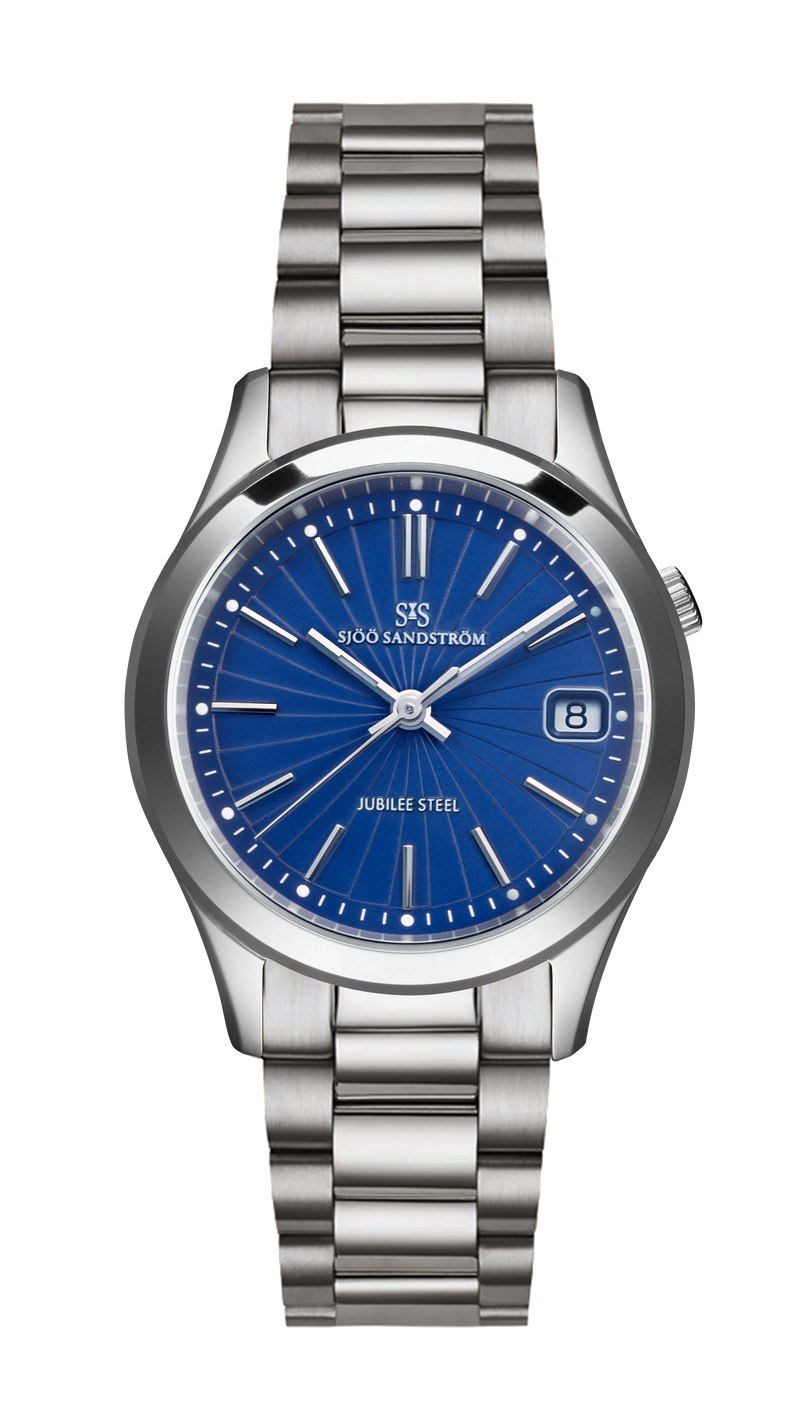 32mm / Blue / Steel Bracelet