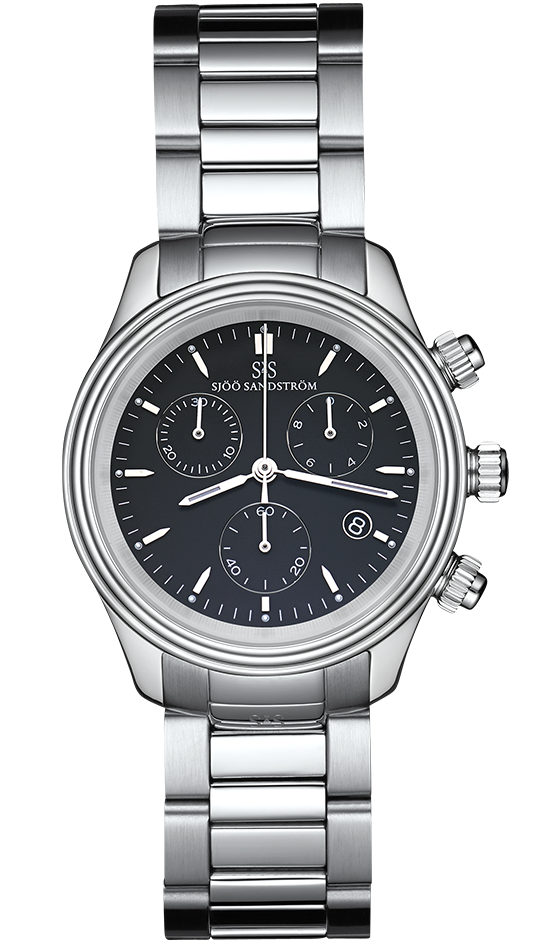 Stainless Steel / Black / Steel Bracelet