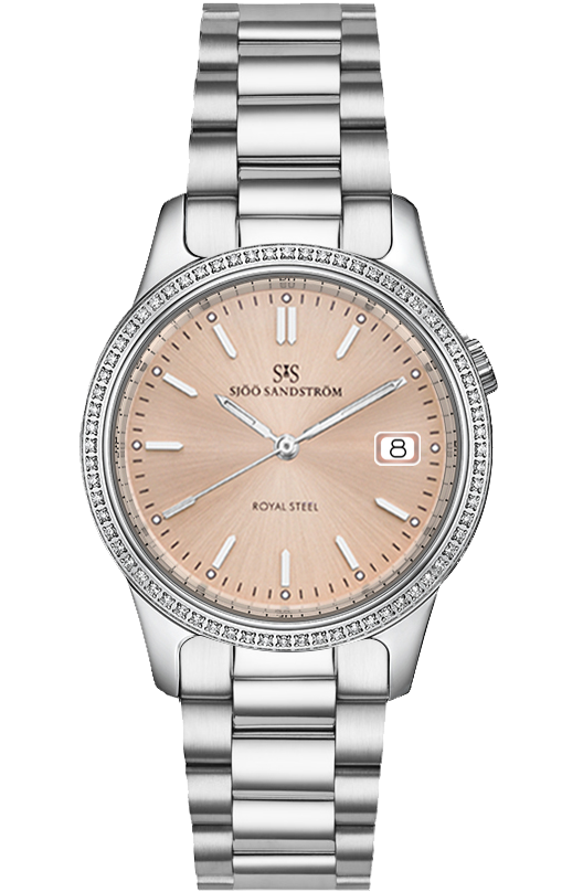 Diamond Bezel / Rose / Steel Bracelet