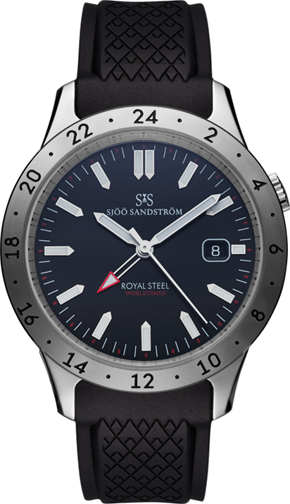 Stainless Steel / Black / Black Rubber
