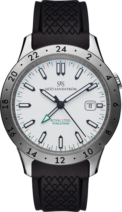 Stainless Steel / White / Black Rubber