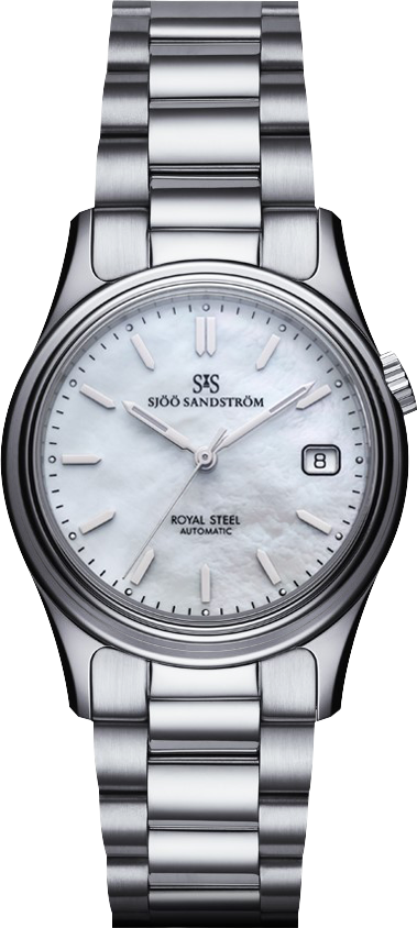 Stainless Steel / White Mother of Pearl / Steel Bracelet