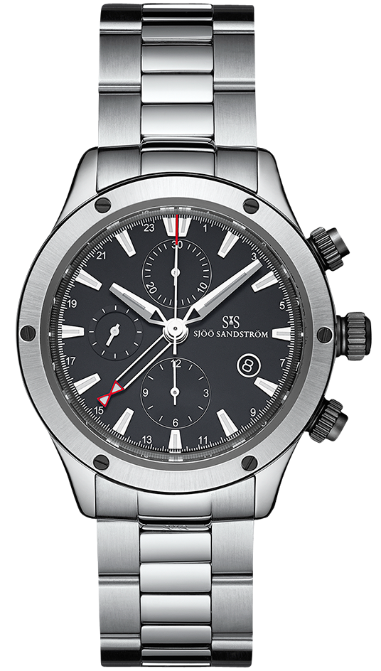 Stainless Steel - DLC Details / Black / Steel Bracelet