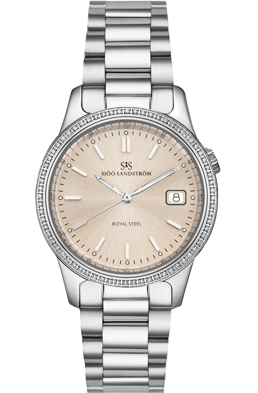 Diamond Bezel / Champagne / Steel Bracelet