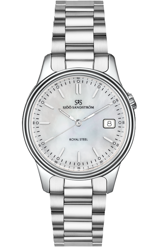 Stainless Steel / White Mother of Pearl / Steel Bracelet