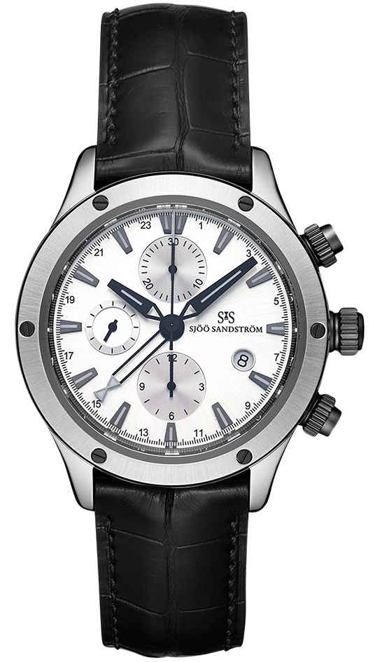 Stainless Steel - DLC Details / Silver / Alligator Black