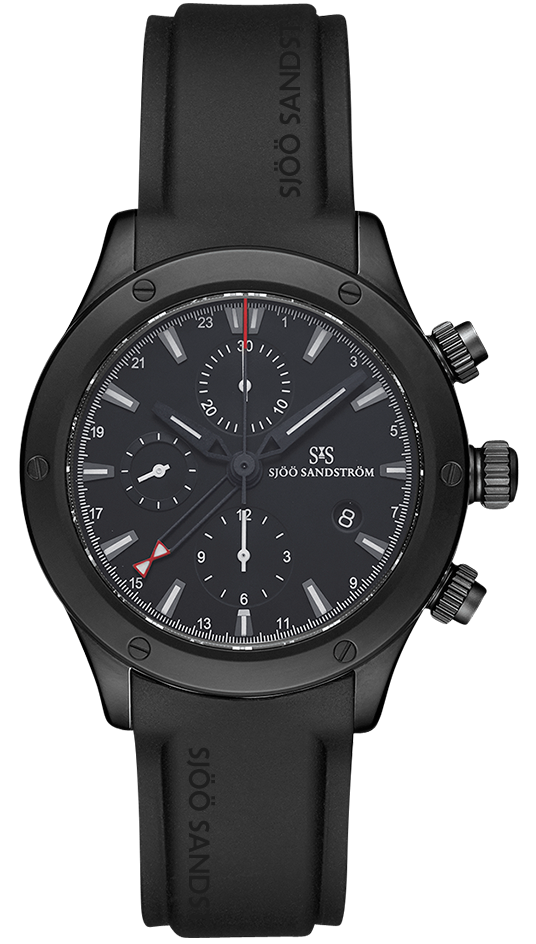Stainless Steel Black DLC / Black / Black Rubber