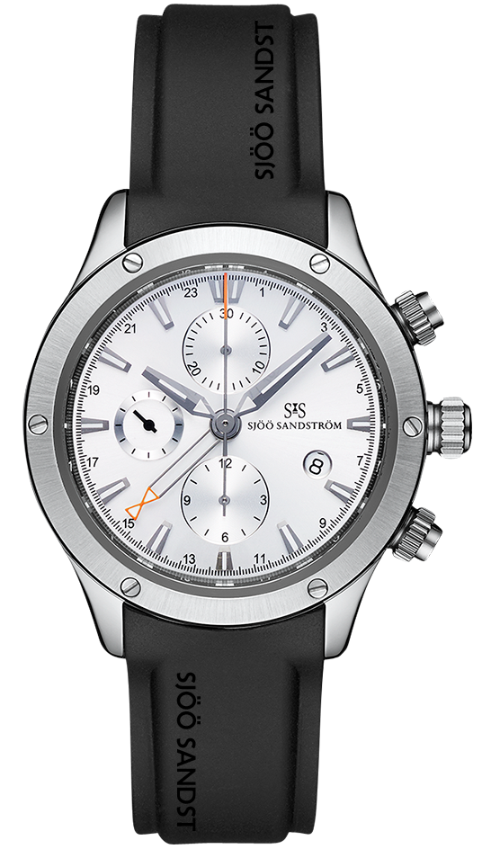Stainless Steel / Silver / Black Rubber