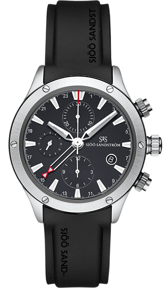 Stainless Steel / Black / Black Rubber