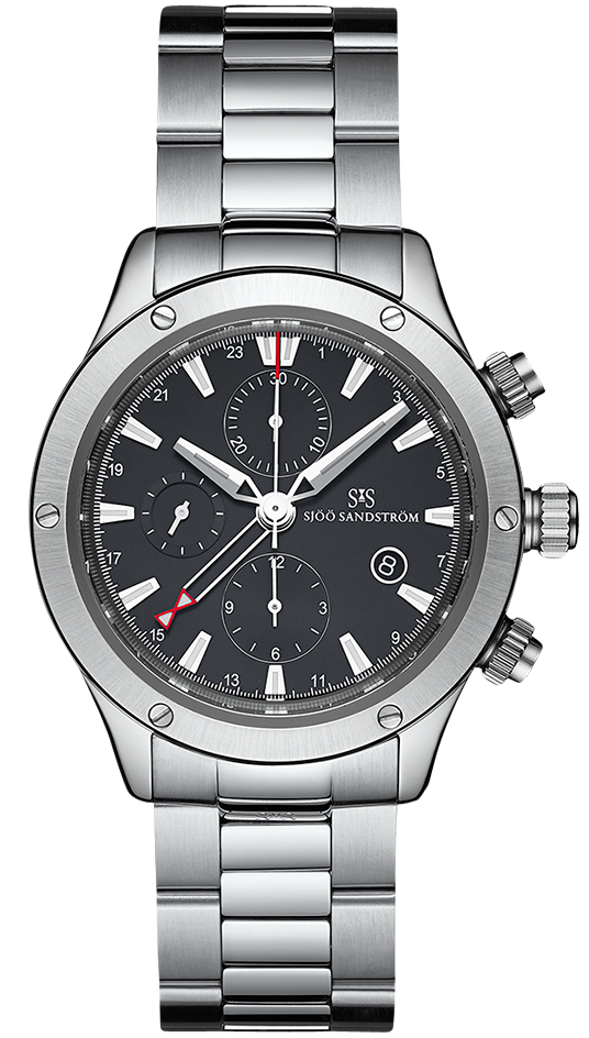 Stainless Steel / Black / Steel Bracelet
