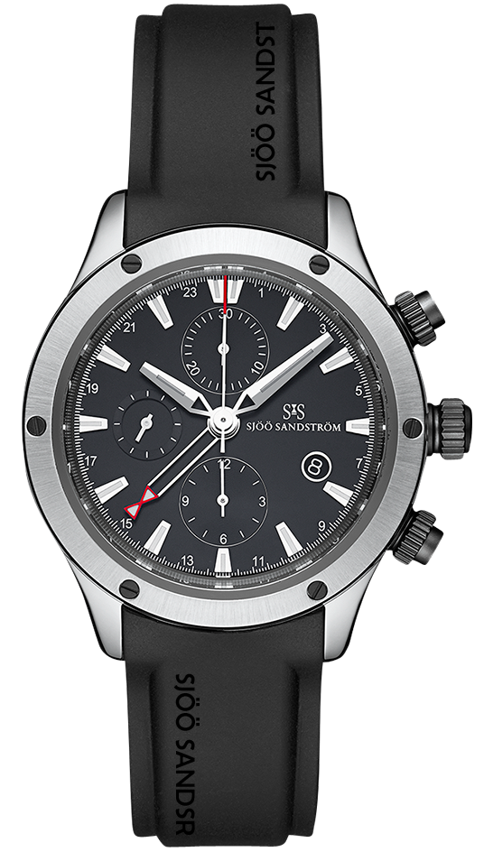 Stainless Steel - DLC Details / Black / Black Rubber